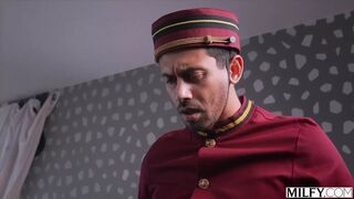 MILFY Stunning MILF Athena uses bellboy for her pleasure