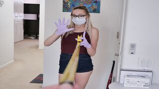 Beautiful Blondie Aften Opal Forgets About The Distance And Jumps On My Cock