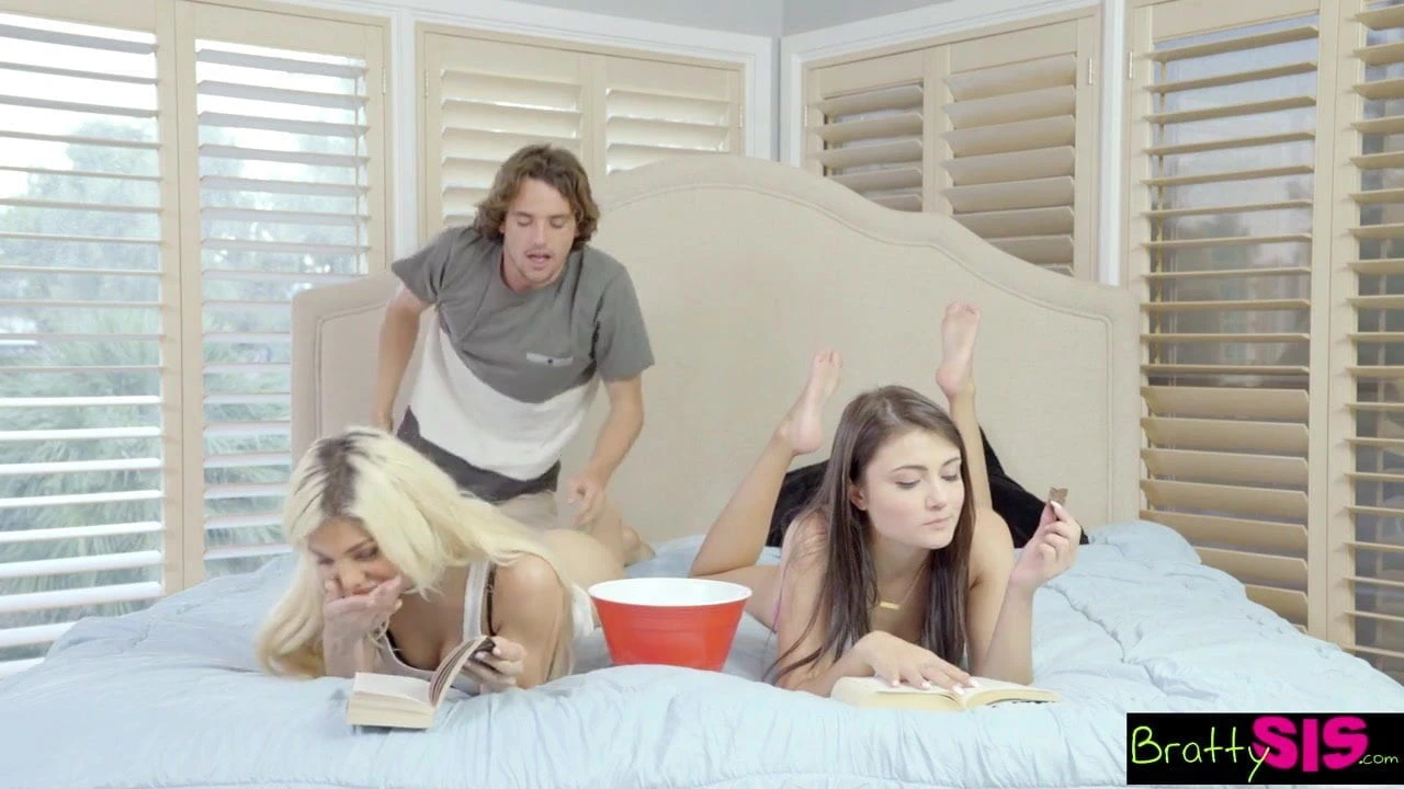 BrattySis - Tricked Horny Sis And Teen Friend Into Threeway