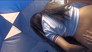 STUDENTS FUCKING IN THE TENT, schoolgirl fucking on the excursion!!