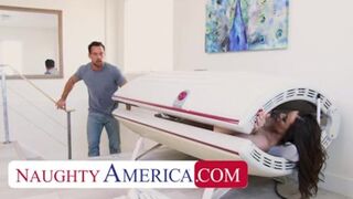 Busty MILF Gets Saved By Her Husband's Friend From Getting Stuck