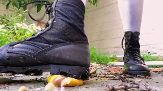 Crushing Pomelo in Combat Boots