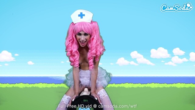 Camsoda - Delilah Day Cosplay As Nurse Joy from Pokémon Rides Sex Machine
