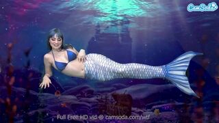 Mermaid masturbates till she gets even more wet