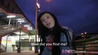 Love Creampie Czech teen gets internal cum in back of car