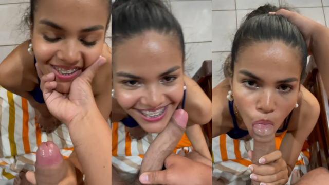 MY GIRLFRIEND gives me a blowjob before I go to HER classes