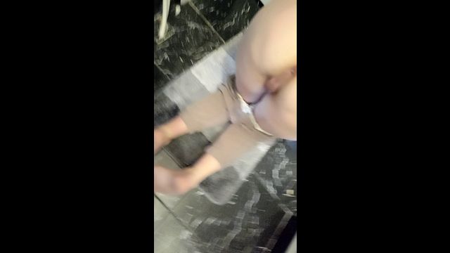 Quick anal in bathroom