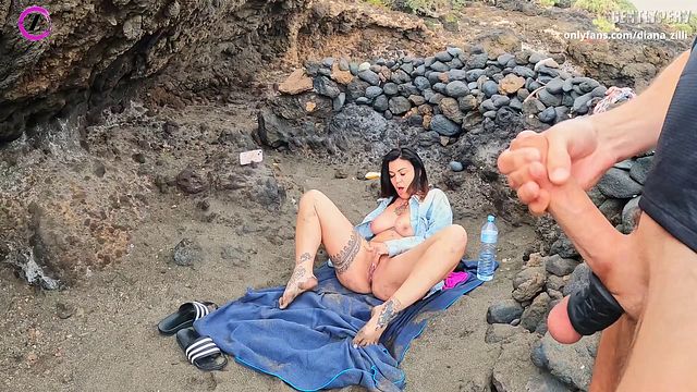 Hot Sex with a Random Stranger on Nudist Beach - full video on my OF