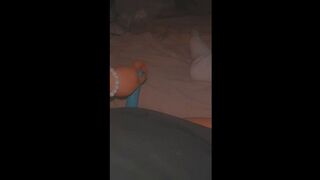 Solo squirt soaked in silent joy