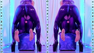 Queenly Dominatrix - Latex Strap-On Correction