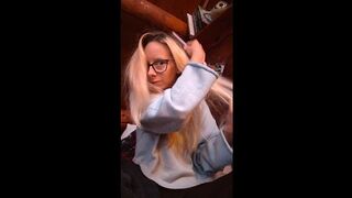 Brushing Hair In Bed.