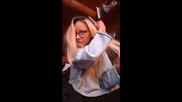 Brushing Hair In Bed.