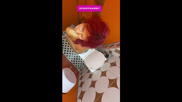 Naughty backpacker pisses in the shared hostel bathroom