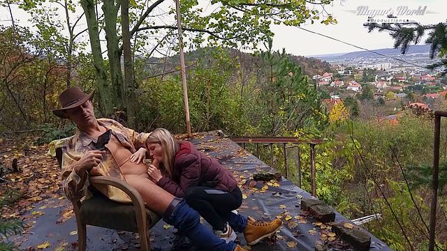 Behind The Scenes Of Petite chick Gina Gerson loves fucking her pussy outdoor