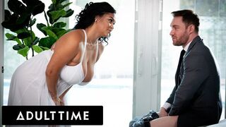 ADULT TIME - Big Naturals Bride Ashlyn Peaks Bounces On Best Man's Cock To Calm His Nerves!