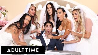 ADULT TIME - Big Titty MILF Brides Discipline Big Dick Wedding Planner With INSANE REVERSE GANGBANG!