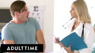ADULT TIME - Naughty Doctor Emma Hix Sucks Her Patient's Cock After Catching Him Jerking Off!