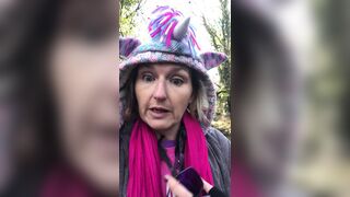 It’s Rather Nippy Out! Playing with My Boobs and Bush During a Freezing Walk in the Woods!