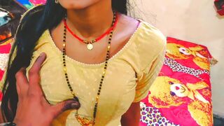 indian coupleShares bed with StepMom while his StepSister hides under the bed inHindi Audio