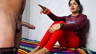 A girlfriend gets angry after seeing a huge cock Desi girlfriend boyfriend hardcore fucking