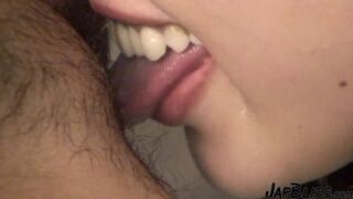 Horny Step Sis From Japan Enjoys The Facial