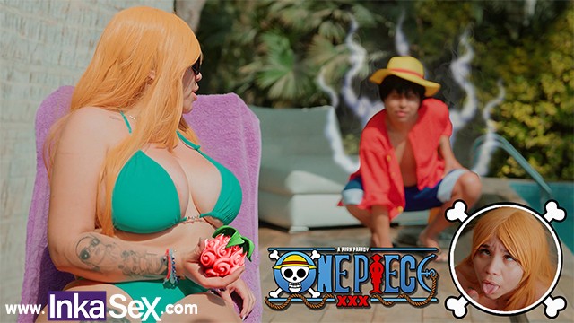 Cosplay - SUPER BUSTY Nami gets fucked by Luffy within his crew in search of the ONE PIECE.