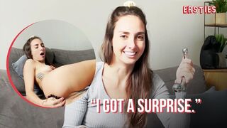 Ersties - Hot Brunette Ana B Tries Out Her New Sex Toy