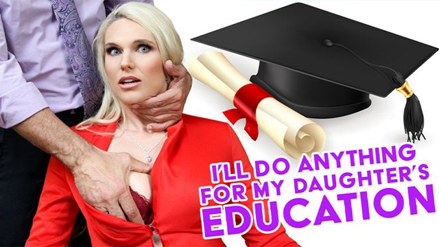 Dirty Blonde MILF Eats the Principal’s Ass and Lets Him Ram Her Pussy Hard