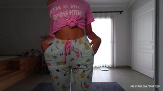 POV Stepmom caught me jerking off with her nudes