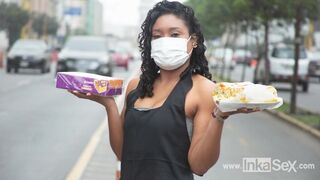 Tremendous Peruvian brunette seller of nougat
