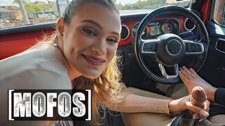 MOFOS - Chloe Rose Sucks Charles Dera's Dick While He's Driving & Rides It As Soon As They Come Home