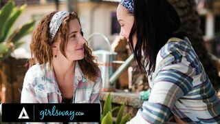 GIRLSWAY - Town Historian Alexis Tae & Environmentalist Lumi Ray Celebrate Their Feat With Hard Sex
