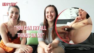 Ersties: Cute Brunette Films Her First Girl on Girl Video