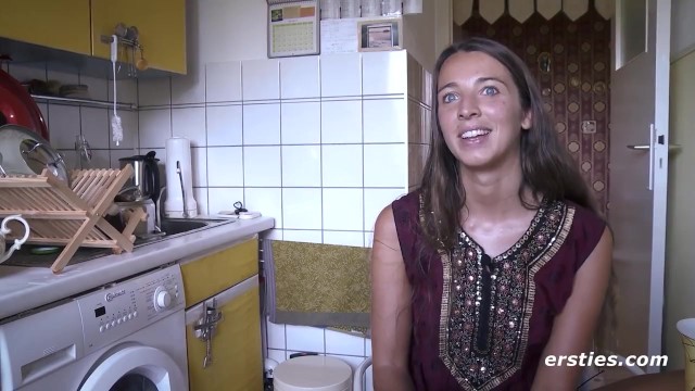 Ersties: Student Tanja Fingers Her Hairy Pussy