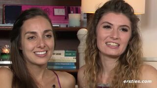 Cute Babes Talk About Themselves and Kiss