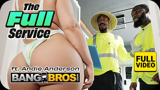 BANGBROS - Andie Anderson Gets Oiled Up By Ace Bigs And Dickdealer Don Before Double Team Action