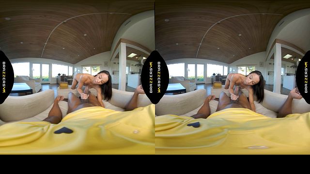 BRAZZERS - Delivery Girl Alexis Tae Tries On Lingerie & Rides Hard Until Her Ass Gets Covered In Cum