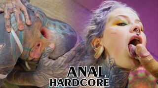 Tattooed Anal Slut Takes Balls Deep Creampie - Zero Pussy, Pure Ass Destruction