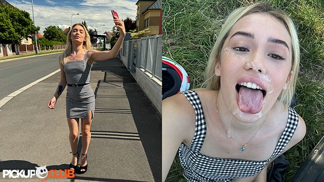 PickUpClub - Hot Blonde Insta Chick Rika Goes on Outdoor Scooter Adventure