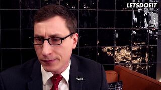 So This Guy in a Suit Shows Up With a Surprise... and My Cunt Is Already Dripping Wet for His Fat Cock