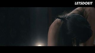 Slender Masked Beauty Bent Over and Fucked Deep in Doggy... Cum Dripping Down Her Back