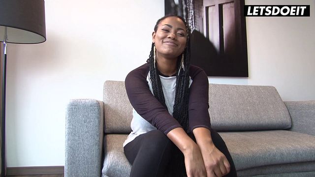 Curvy Ebony MILF Gets Her Big Tits Squeezed and Played With... She Moans and Begs for More