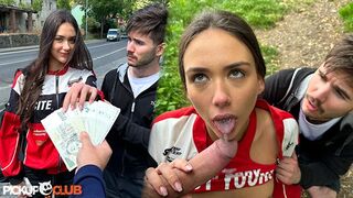 PickupClub - Pickup with Brunette Vixi Rafi Cheating on Her Cuckold Boyfriend with a Rich Guy!
