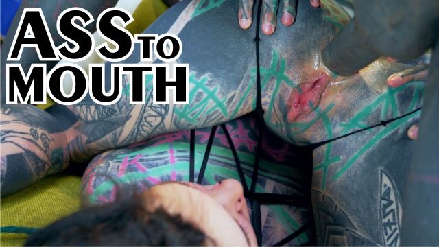 Tattooed Girls Gape Their Asses in Wild Threesome