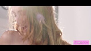 X-Art Threesome: Naughty photographer has hot sex with fashion models on set!