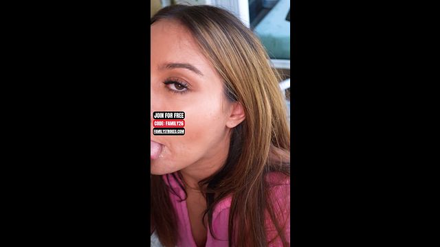 Nicole's Tongue Works Stepdad's Dick Until He Stops Talking About School