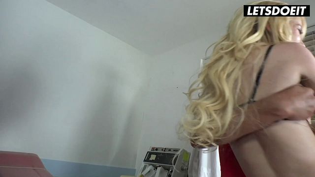 Petite Blonde Kenzie Reeves Takes It in the Ass While Her Friend Holds Her Cheeks and Licks the Shaft
