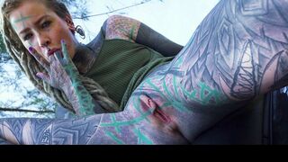 Extreme Public Solo Anal on Scooter - Gape, Prolapse and Squirt