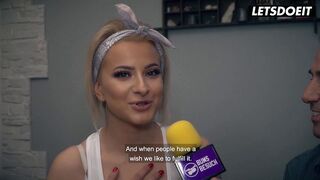 Two Busty Tattooed Blondes Compete for His Attention... He Picks the One With the Biggest Fucking Rack