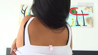 Big Ass Latina on All Fours... He Grabs Her Cheeks Before Sliding In